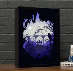 Harry Potter Light Box CNC Laser Cutting Free CDR Vectors File