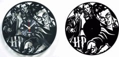 Harry Potter Silhouette Clock DXF File