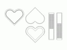 Heart Box sketch DXF File