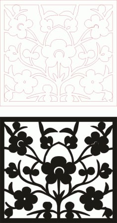 Horizontal Block Tiile Design Laser Cut CDR File