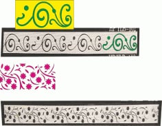 Horizontal Fence Strips Jali Design CDR File