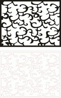 Horizontal Seamless Banner Background Screen Laser Cut CDR File