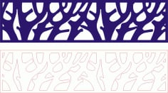 Horizontal Stencil Design Decorative Wedding Screen, Panels Decorative Laser Cut CDR File