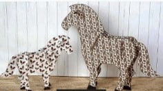 Horse Laser Cut 3D Puzzle Free Vector CDR File