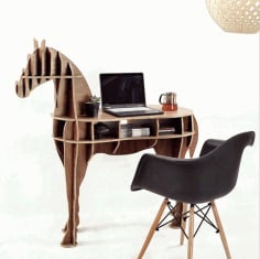 Horse Shaped Bookshelf DXF File