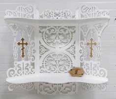 Iconostasis Corner Shelf for Icons Laser Cut CDR File