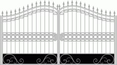 Iron Fancy Gate Boundary Wall Gate Design Laser Cut CDR File