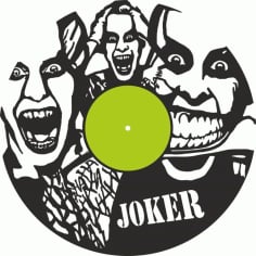 Joker Wall Clock Frame Design CDR File