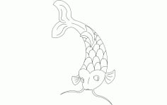 Koi Fish CNC Router Free DXF File