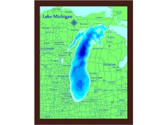 Lake Michigan Map Laser Cut File