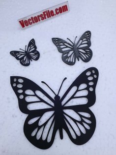 Lase Cut MDF Butterfly Set for Wall Decor SVG and CDR File