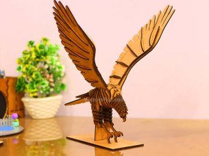 Laser Cut 3D Puzzle Eagle Toy Model with Stand Decoration