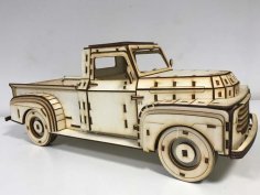 Laser Cut 3D Puzzle Ford F1 Pickup Truck 1948 Model Kit Vector File