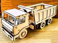 Laser Cut 3D Puzzle Truck Model Vector File