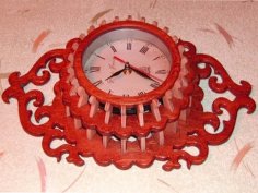 Laser Cut 3D Puzzle Wall Clock Template Vector File