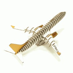 Laser Cut 3D Puzzle Wooden Model Aeroplan Model CDR Vectors File