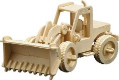 Laser Cut 3D Wooden Puzzle Assembly instructions for Wheel Loader Model PDF File