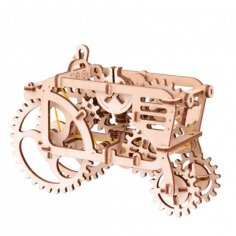 Laser Cut Wooden Tractor 3D Puzzle Toy Model Kit | Vectors File