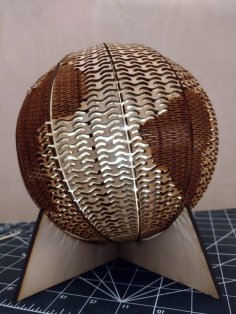 Laser Cut 3D Word Map Globe light Lamp CDR File