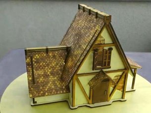 Laser Cut 3mm Dollhouse Model Miniature House Building Design