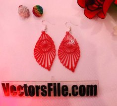 Laser Cut Abstract Earring Design Earring Jewelry Template CDR and DXF File