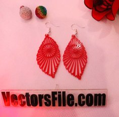 Laser Cut Abstract Earring Women Jewelry Template Design CDR and DXF File