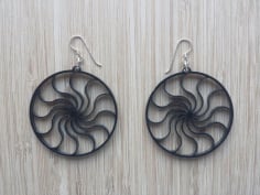 Laser Cut Acrylic Earrings Free DXF File