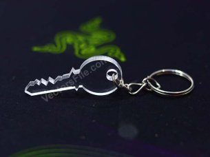 Laser Cut Acrylic Keychain Template Key Shape Keyring