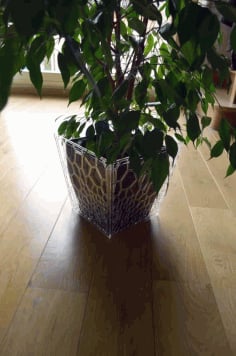 Laser Cut Acrylic Plant Vase Holder 3mm CDR File