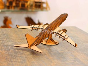 Laser Cut Airplane Model 3D Puzzle Kit Toys Template