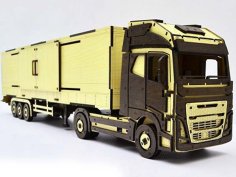 Laser Cut American Volvo Truck 3D Puzzle Model Kit Vector File