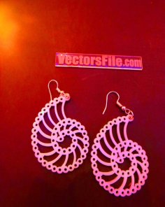 Laser Cut Ammonite Earrings Design Acrylic Earring Acrylic Jewelry Template DXF and CDR File