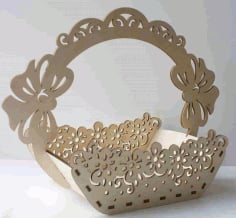 Laser Cut Basket Wooden CDR File