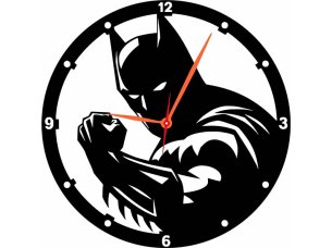 Laser Cut Batman Wall Clock Design Superhero Clock Template