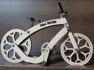 Laser Cut Bicycle 3D Puzzle Toy Model Kit Vector File
