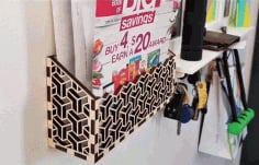 Laser Cut Book Holder Wall Shelf DXF File