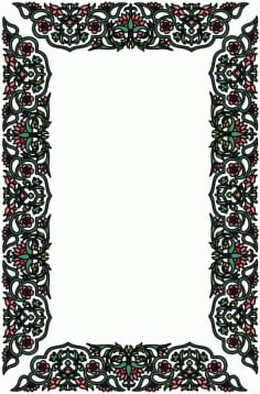 Laser Cut Border Ornamental Chino Design Vector File