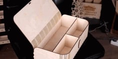 Laser Cut Box folding lid DXF File