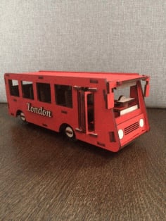 Laser Cut Bus 4mm Free CDR Vectors File