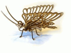 Laser Cut Butterfly 3D Puzzle DXF File