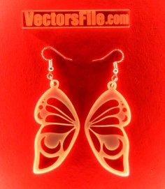 Laser Cut Butterfly Acrylic Earring Design Acrylic Jewelry Template DXF and CDR File