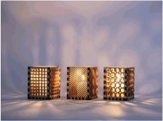 Laser Cut Candle Holder Laser Cut CDR File