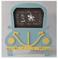 Laser Cut Car Shape Photo Frame Free CDR Vectors File