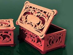 Laser Cut Casket Gift Box Jewelry Box Templte Vecto rFile