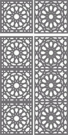 Laser Cut Circular Grill Separator Seamless Design DXF File