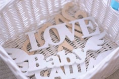 Laser Cut CNC Baby Love Basket CDR File