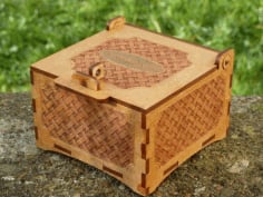 Laser Cut CNC Basket Box CDR File