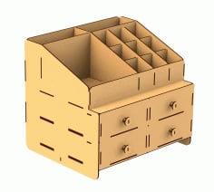 Laser Cut CNC Organizer Box CDR File