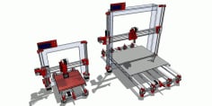 Laser Cut CNC Table Frame for Aldric Negriers Mega Prusa i3 Rework DXF File