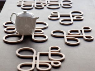 Laser Cut Coaster Tea Cup Holder Wooden Cup Mat